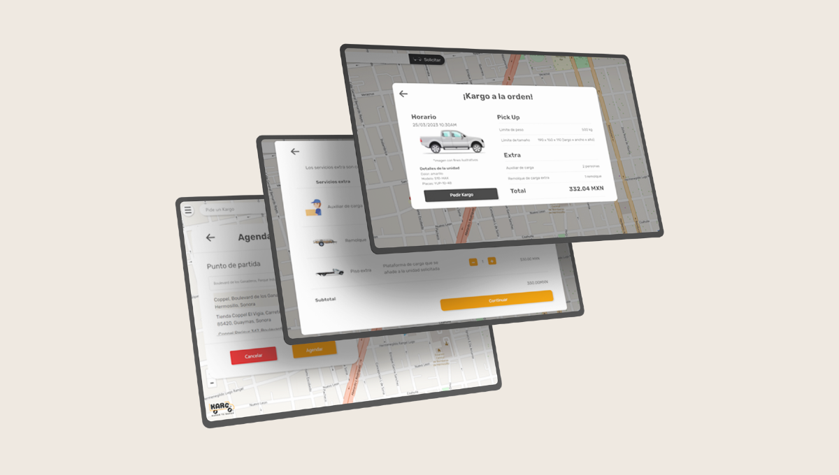 App, web y panel de carga y transporte urbano para KARGO