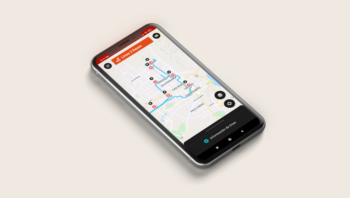 App de transporte público en tiempo real para UNE